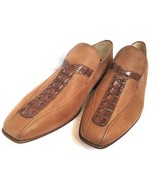 Men Tan Genuine Crocodile Leather Shoes Hornback Skin Handmade Moccasin ... - $246.17 CAD