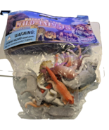12 pc wild animal toy set non toxic carded sealed unopened bag vintage - $19.97 CAD