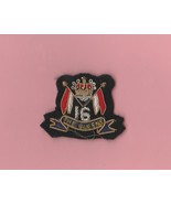  VINTAGE 16TH THE QUEENS CROWN STYLE BADGE PATCH - £6.55 GBP