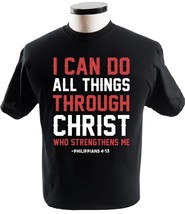I Can Do All Things Through Christ Phillipians 4 13 Shirt Religion T-Shirts - £13.55 GBP+