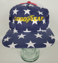 Vtg Goodyear Swingster Snapback Trucker Hat US Flag Stars Stripes Patrio... - $39.60