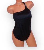 Victorias Secret One Piece One Shoulder Padded Swimsuit Small Black VS Hardware - £27.26 GBP