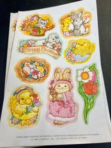 Rare 1980 Vintage Current Easter Bunny, Chick and Kitten stickers 3 sheets - £10.41 GBP