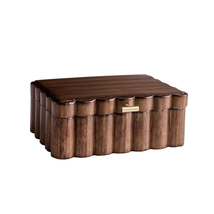 Scalloped Wooden Jewelry Box, Trinket Organizer with Lid, Decorative Sto... - $676.10 MXN