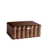 Scalloped Wooden Jewelry Box, Trinket Organizer with Lid, Decorative Sto... - $676.10 MXN