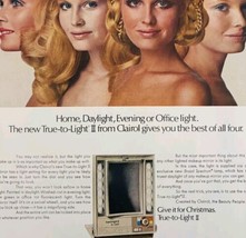 1970 Clairol True To Light 2 Makeup Mirror Advertisement Cosmetics DWII18 - $29.99