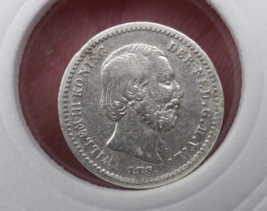 Netherlands 1850 Willem III 5 Cents Silver Coin - $19.59