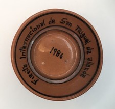 Fiesta Internacional de San Miguel de allende Small Glazed Pottery Bowl ... - $29.99