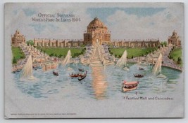 1904 Official Souvenir World&#39;s Fair St Louis Festival Hall Cascades Postcard C22 - £6.99 GBP