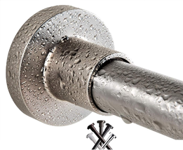 Tension Curtain Rod 43-73 Inches Brushed Nickel, Never Rust and Non-Sli - $1,236.20 MXN