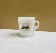 Avon Coffee Cup Collectible Fire King Locomotive Milk Glass Shaving Mug ... - £13.44 GBP