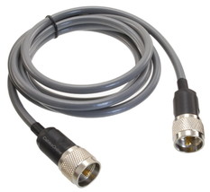 6Ft Rg-8/U Mini (Rg8X) Coaxial Uhf Pl-259 Male/Male Grey Coax Cable, - $40.99