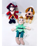 The Disney Store Vintage Peter Pan Captain Hook &amp; Nana Bean Bag Set Of 3... - £27.42 GBP