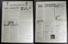 PETER GABRIEL Gabblerattchet 1980 Newsheet #1 Genesis - £59.25 GBP