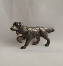 Lead Irish Setter Dog 3&quot; Inch Detailed Marked But Illegible - £19.82 GBP