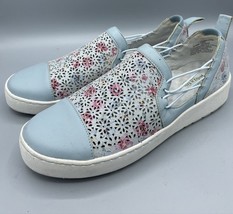 Jambu Erin Comfort Shoes Slip On Blue Floral Leather Size 9.5 - $406.24 MXN