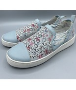 Jambu Erin Comfort Shoes Slip On Blue Floral Leather Size 9.5 - $406.24 MXN