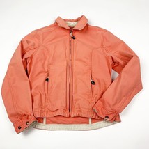 L.L. Bean Womens Full Zip Basic Jacket Coral Pink Size S Long Sleeve Pocket - $211.65 MXN