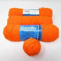 Dawn Sayelle Yarn Worsted Orlon Acrylic 3+ Skeins in Hot Orange 3.5oz - £13.13 GBP