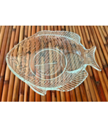 VINTAGE GLASS PASABAHCE FISH 7 “Snack Candy Dish Trinket Tray - $276.85 MXN