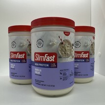 (3) SlimFast Meal Replacement Shake Mix Vanilla Cream, Exp. 11/24+ - $37.99