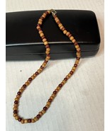 8&quot; Shades of Brown Colored Round Wood Beads Necklace - €9,55 EUR