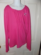 American Girl Pink Long Sleeve Penguin Pj Shirt Size Xl Girl&#39;s Euc - £12.25 GBP
