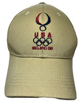 Team USA Beijing China Summer Olympics 2008 Beige Hook and Loop Hat Cap - £15.86 GBP