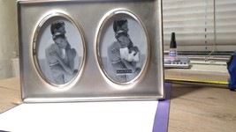 Deul photo 5 x 3 Malden Silver metal his and her picture frame - £10.16 GBP