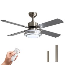 52 Inch Ceiling Fan With Lights Remote Control For Bedroom,Living Room, Office,  - £133.52 GBP