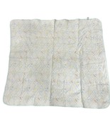 Vintage Carter’s Baby Receiving Blanket Cotton Blue Trim FLAWED Animal C... - $13.58 CAD