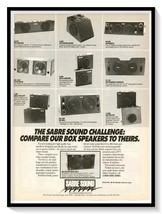 Sabre Sound Box Speakers Stereos Print Ad Vintage 1989 Magazine Advertis... - $182.07 MXN