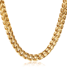 Thick Men&#39;s Curb Chain Stainless Steel Biker Necklace  - £15.37 GBP+