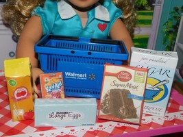 18&quot; Doll Walmart Shopping Basket Food Lot C fits Our Generation American Girl - £11.67 GBP