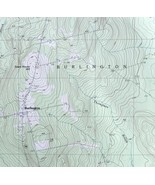 Map Burlington Maine USGS 1988 Topographic Vtg Geological 1:24000 27x22&quot;... - $44.99