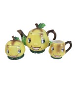 VTG  Anthropomorphic Teapot Set PY Miyao Pear Face Sugar Creamer Japan A... - £62.99 GBP