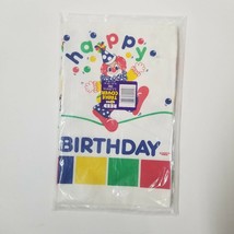 Reed Clown Happy Birthday Party 52x96 Paper Tablecloth Vintage Circus Ta... - £5.41 GBP