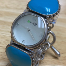 Lucky Brand Lady Silver Blue Chain Bracelet Japan Analog Quartz Watch~Ne... - £21.25 GBP
