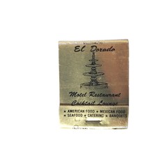 Vintage Matchbook El Dorado Motel Restaurant Nogales AZ Gold Metallic - $252.67 MXN