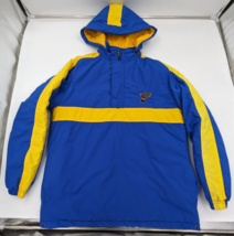 Vintage St Louis Blues Hockey Parka Coat Jacket NHL 90s Hood Men&#39;s Size Small - $34.03