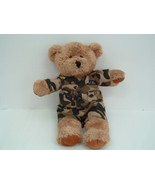 My town heroes stuffed plush  bear with camo USA solider outfit  yellow ... - £15.44 GBP