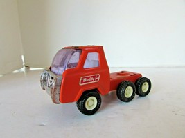 Vtg 1980&#39;S Buddy L Metal Tractor Cab Orange Buddy L Wheels Japan 5&quot; H8 - £2.91 GBP