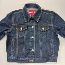 Zana Di Women's Cotton Jacket Size Medium Blue Denim Long Sleeve Metal Button Up image 12