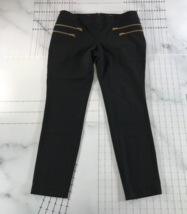 J. Crew Pants Womens 6 Black Skinny Crop Back Zip Wool Blend Zip Detail Minnie - £19.56 GBP