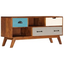 TV Cabinet with 3 Drawers 110x35x50 cm Solid Acacia Wood - £106.75 GBP