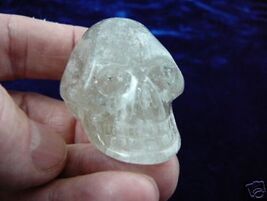 #HH13-20 HUMAN SKULL QUARTZ CRYSTAL GEM skulls gemstone CRANIUM - $36.99