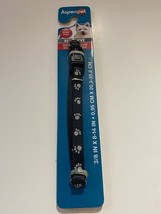 Aspen Pet Reflective Dog Collar Black W/ Silver Paw Prints Small  3/8” X 8-14” - £6.10 GBP