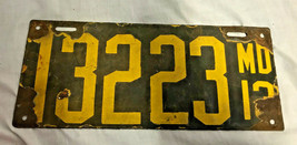 1913 Antique Porcelain License Plate Tag 13223 Automobile Vehicle Transp... - £396.19 GBP