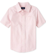The Children’s Place Boys&#39; Short Sleeve Cotton Oxford Striped Shirt XL /... - £7.46 GBP