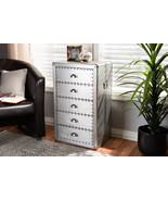 Mari French Industrial Silver Metal 5-Drawer Accent Storage Cabinet - $6,218.71 MXN